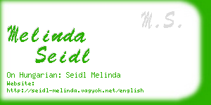 melinda seidl business card